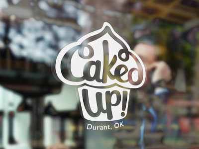 Caked Up! Window affinity designer bakery brand design branding cupcake freelance lettering logo logo design small business