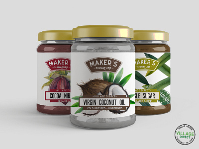 Product Packaging Design coconut oil food packaging jars mockup natural foods packaging packaging design whole foods
