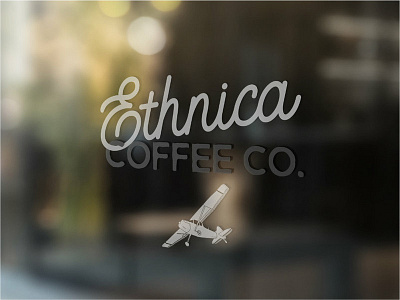 Ethnica Coffee Brand Design affinity designer airplane arizona brand design brand identity coffee coffee brand coffee logo coffee shop hand illustration illustration logo logo design mockup typography