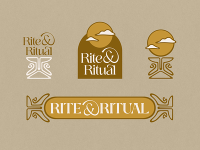 Rite & Ritual Branding | WIP 60s 70s altar art nouveau branding branding and identity cbd chalice clouds moon psychedelic retro retro logo victorian vintage