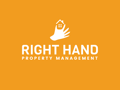 Right Hand branding hand house logo property management real estate