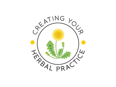 Creating Your Herbal Practice branding dandelion herbs homeopathy logo medicine