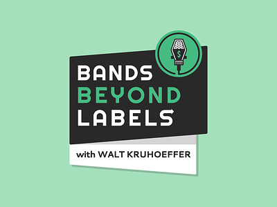 Bands Beyond Labels Podcast Logo branding logo mic microphone podcast vintage