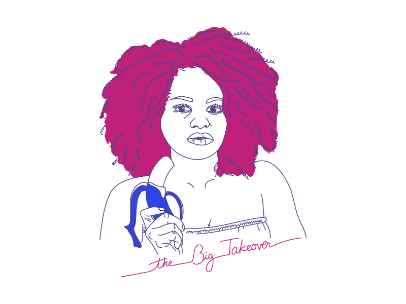 The Big Takeover 'Silly Girl' Illustrations warhol tour surreal silly girl reggae pop art illustration colorful big takeover band banana art direction