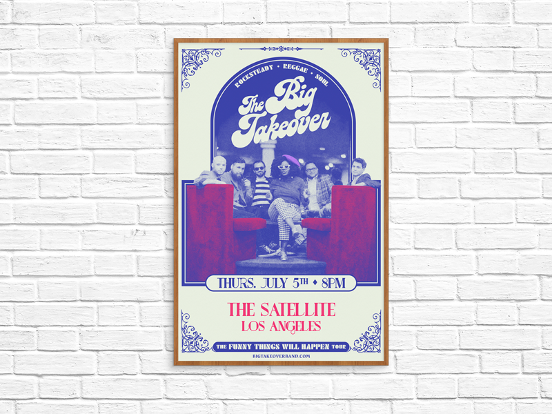 "Funny Things Will Happen" Tour Poster 1960s 1980s 1970s texture halftone tour gig band poster ska reggae psychadelic vintage typography design poster art
