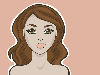 Girl art beauty character face female girl illustration vector woman