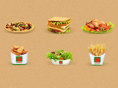 Fastfood icons chicken design fastfood icons pizza pizzeria sandwich