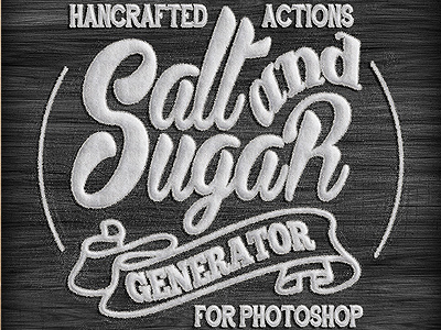 Salt And Sugar 3d action dust effect logo realistic salt shape style sugar text typography