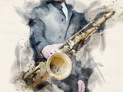 Jazzman - Watercolor Artist Photoshop Action