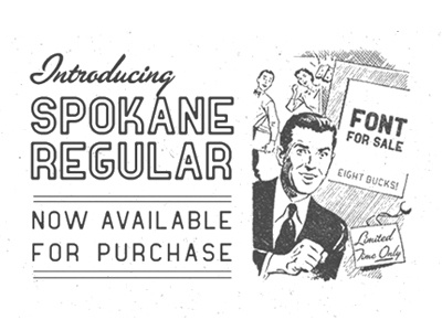 Spokane Regular display download font headline inline stroke typography