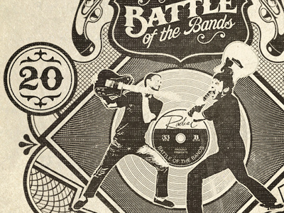Battle of the Bands battle of the bands city of grace fight illustration radial record rock and roll youth