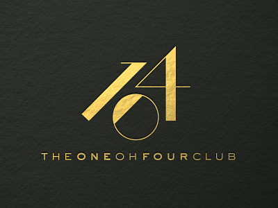 The 104 Club black tie foil formal gold identity logo party