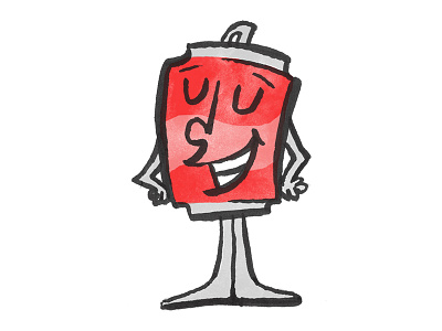 Fizz Good can character illustration retro soda