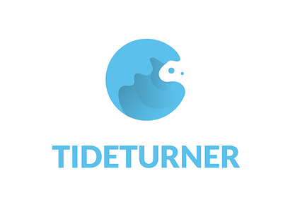 Tideturner blue brand branding bubble cercle gradient identity logo tide turner water wave