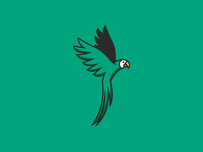 Flying Parrot brand fly identity logo logotype parrot vector