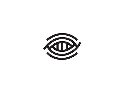 Eye line brand branding icon identity logo logotype negative vector
