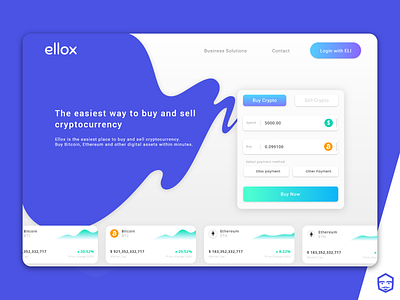 Ellox website design logo ui