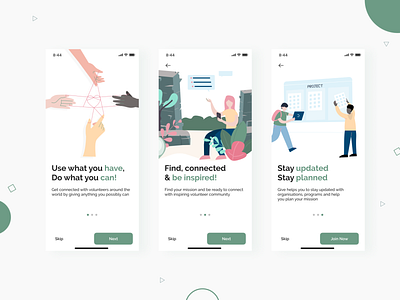 Give - Volunteer app concept