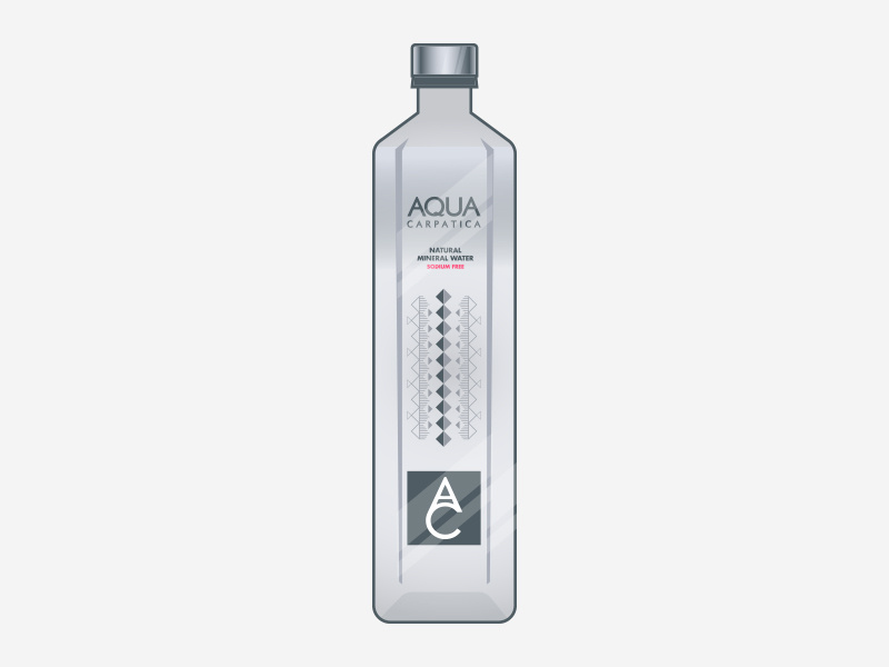 Aqua Carpatica Romanian water brand illustration by Julian Bro on