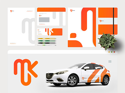 MK Store Branding | Stationery and identity audio design flat gradient logo logomark ratio rounder store symbol trends