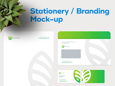 Stationery / branding mock-up branding clean design easy layered logo mockup organised presentation stationery white