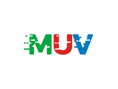 MUV | Logo bit company digital it move muv network smart
