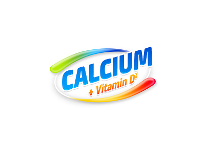 Calcium + Vitamin D3 calcium clean colorful d3 design fresh logo pharma swoosh vitamin vitamins young
