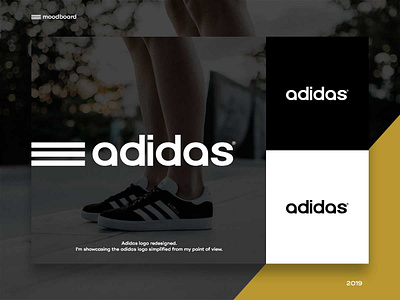 Adidas logo redesigned | Moodboard adidas branding concept design designer graphic identity logo logo design logomark mark mood board moodboard redesign symbol ui