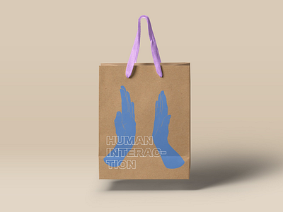 Human Interaction bag design boutique brand branding collateral hands high five illustration logo print design retail