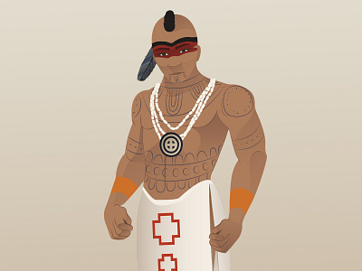 AYA Character Design app character character design concept digital drawing fitness illustration illustrator indigenous man native american tattoo war warrior