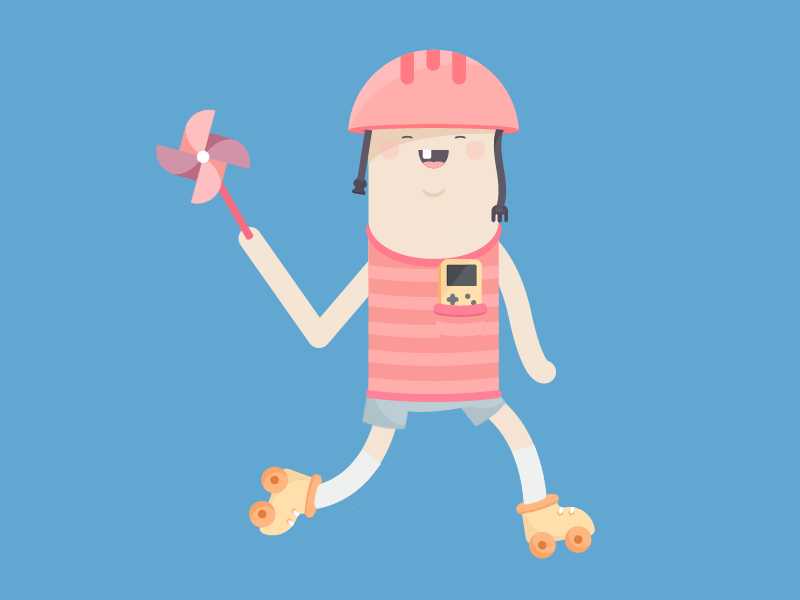 A happy skater animation character excitement gameboy gif happy sk8erboi skater walk cycle