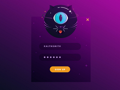 Sign Up Page 100 days of ui cats ui