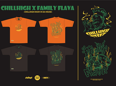 Chillhigh x Family Flava by YEGATATTOO branding design illustration logo typography