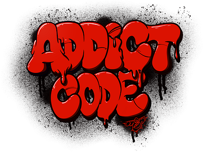 Addict code by YEGATATTOO brand design graffiti illustration logo