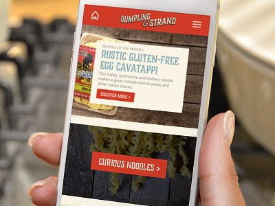 Dumpling & Strand food mobile pasta responsive