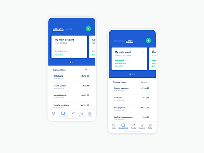 Mobile Banking accounts banking banking app blue branding business cards finance mobile mobile ui ui ui design