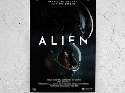 Alien Movie Poster alien movie film poster design graphic design movie poster poster design