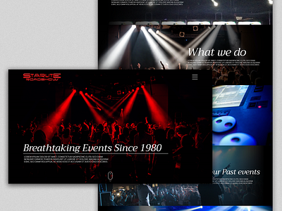 Starlite Roadshow early Desktop Ui Design graphic design ui design web design website