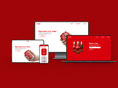 Coca Cola Site Redesign graphic design minimalism