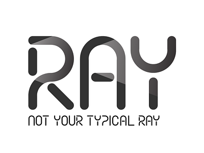 Ray Logo design flat light logo modern shadow vector