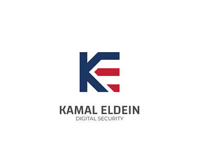Kamal Elden Logo abstract logo arabic logo blue design digital elogo k logo logo mark modern red secure security logo tech technology