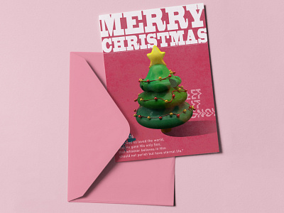 Christmas Greetings Card 3d christmas greetings card graphic design graphic poster print