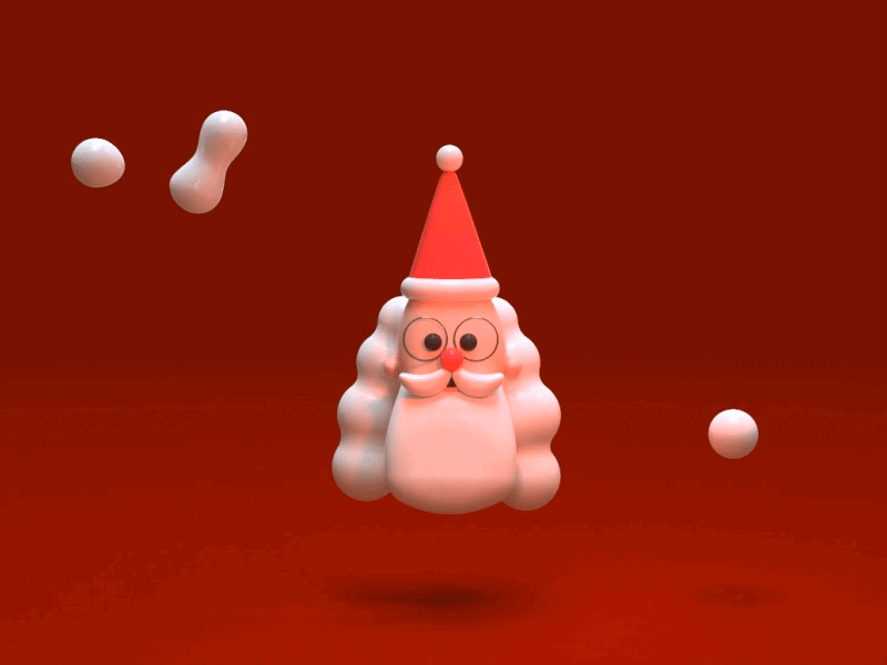 Santamoji 3d animation christmas greetings graphic design motion graphics ui