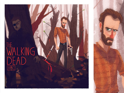 Walking Dead amc art illustration walkingdead zombie