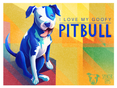 Portraits for Pits Illustration dogs illustration pitbull poster
