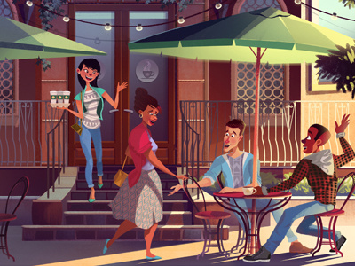 Coffee and Friends coffee illustration