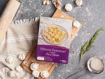 Pelmeni Domnesti branding dumplings package ravioli