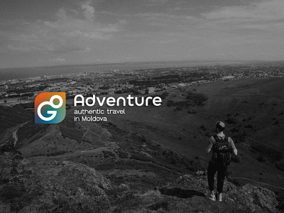 Go Adventure adventure branding go gradient hiking illustration logo travel