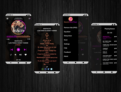 music player UI app app design music app music player ui ux