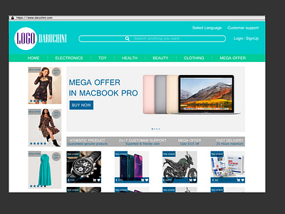 e commerce web page design
